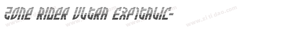 Zone Rider Ultra ExpItalic字体转换
